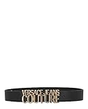  Versace Jeans Couture Damen Gürtel Marke Jeans Couture, Modell 74VA6F0971627, aus Leder., Schwarz , 90 cm