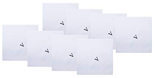 Image of Retreez 8 Pc Pure Cotton Initial Monogrammed Men's Handkerchiefs Hanky Gift Set
