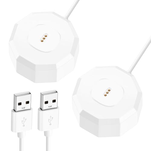 2 Pack pertain Laifen Electric Toothbrush Charger LFTB01-S/A/P Series Charger Replacement, Magnetic Contact Charging Base Power Cord Cable 3.3 ft (White*2)