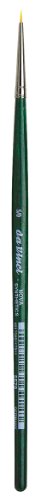 Image of da Vinci Watercolor Series 5570 CosmoTop Nova Paint Brush, Round Synthetic with Short Green Handle, Size 5 /0 (5570-5 /0)