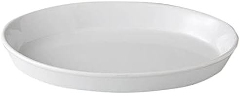 せともの本舗 Meister White 7" Oval P Set of 5, 6.8 x 4.9 x 1.5 inches (17.3 x 12.5 x 3.8 cm), 10.2 oz (290 g), Pie Dish, Hotel, Restaurant, Cafe, Western Tableware, Restaurant, Commercial Use,