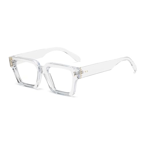 YAMEIZE Occhiali Rettangolari Luce blu per - Donne e Uomo Occhiali Anti Luce Blu Classici Quadrati a Luce Blu da computer