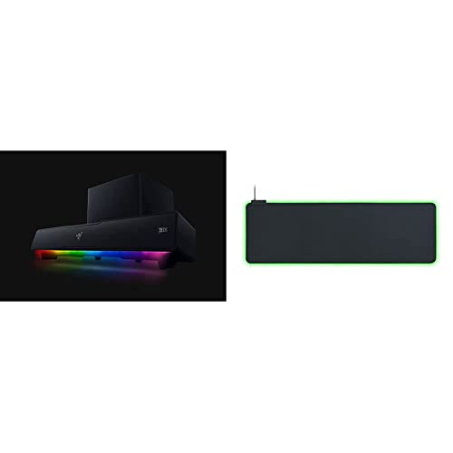 Razer Leviathan V2 - PC Gaming Soundbar Black & Goliathus Extended Chroma - Tapis de Souris Gaming XXL Extra Large et Doux avec éclairage RGB Noir
