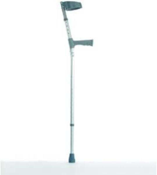 Sunrise Healthcare Double Adjustable Crutches with Plastic Handle (COOPERS) - Medium - Pair, Grery