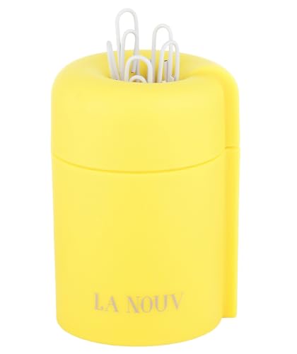 LA NOUV Magnetic Paper Clip Holder with 30 Clips Included,