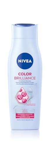NIVEA Champú Color Brilliance, champú de queratina con extracto de bayas de acai para cabellos teñidos, champú para el cabello para una protección prolongada del color y brillo natural (250 ml)