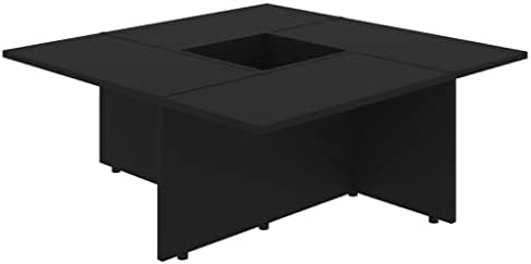vidaXL Coffee Table Home Interior Living Room Indoor Furniture Accent Side Tea End Couch Sofa Laptop Snack Stand Black Engineered Wood