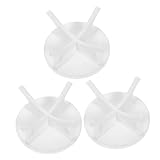 BAZEITFLOW 3 Stück Teiliges Display Weiß Stabiler Halter für Tennis Softball Baseball Vielseitiger Präsentationsständer für Sportbälle Modernes Design für Laden Sammlung Club