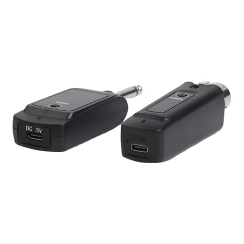 Sistema inalámbrico para micrófono 2.4G XLR, alcance estable de hasta 80 m, transmisor y receptor recargables, compatible con micrófonos dinámicos, soporte dual para presentaciones en vivo y grabación (1 en 1) miniatura 7