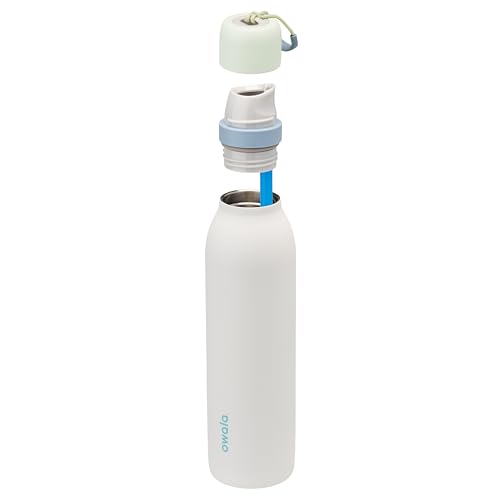 Image of Owala FreeSip Twist Insulated Stainless Steel Water Bottle with Straw for Sports and Travel, BPA-Free, 24-oz, Green /White (Iced Breeze)