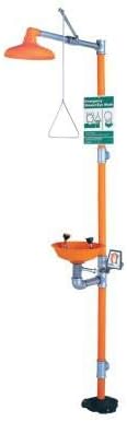 Guardian Equipment G1902P - Safety Station with Eyewash - Floor Mount, Push Flag Activation, ABS Bowl Material