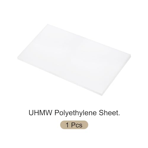 Image of 12 x 24 Inch UHMW Polyethylene Sheets, 1 /2 Inch Thick Ultra High Molecular Weight White Plastic Sheet [for Home, Industrial]