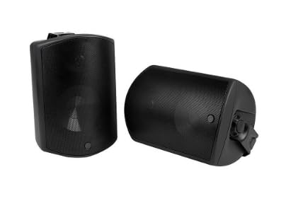 ES-500-AW-6-BLK All-Weather 6.5" Outdoor Surface-Mount Speakers, Black