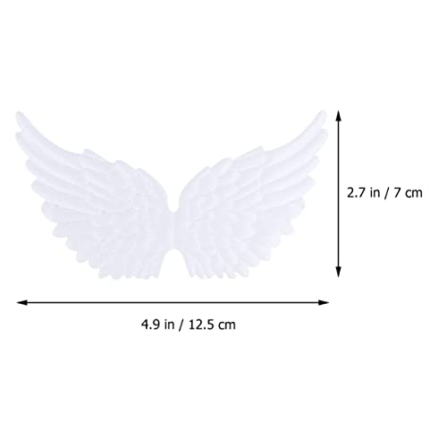 Lot de écussons à repasser aile d'ange blanc or patch brodé mercerie pour customiser