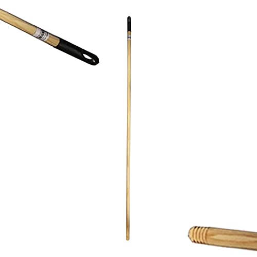 Acan Mango para Escoba de Madera con Rosca y capuchon de 140 cm de Alto y 2,2 cm de diámetro. Recambio para fregona o Escoba de Madera para hogar o Trabajo.