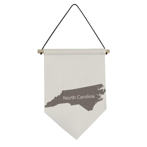 Drapeau sur toile suspendue carte du Nord des États-Unis poster tissu vintage
