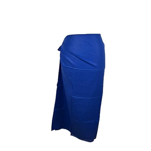 Kiran Fashion Pareo 100 % algodón de alta calidad, para playa, piscina, ligero, para envolver las vacaciones, azul real, talla única