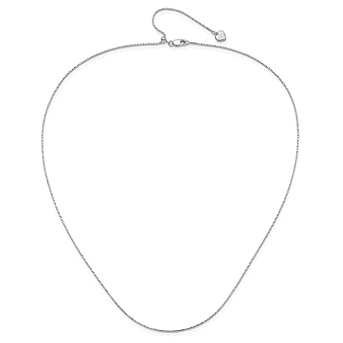 Ice Carats 925 Sterling Silver Adjustable .85Mm Box Chain Necklace Pendant Charm Fine Jewelry For Women Gifts For Her #TOP3