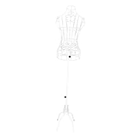 LOVIVER Torso Body Female Wire Mannequin with Four Leg Base Iron Ornament Garment Rack Dress Form for Seamstress Clothes
