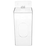 Cabilock Handschuhspender Wandhalterung - Transparent Acryl Handschuhbox Halter, Wandmaskenspender für Einweghandschuhe & Masken, Handschuhhalter für Labor, Klinik & Werkstatt, 1-Fach