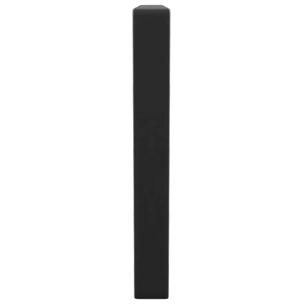 Genérico Soportes Estante de Lavabo 2 Unidades Trapecio Acero Negro,Bricolaje,Accesorios de Bricolaje,Soportes y travesaños,Negro,4007288