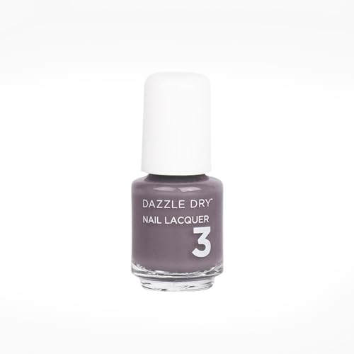 Dazzle Dry Nail Mini Lacquer (Step 3) - Anticipation - An opaque dark slate gray with purple undertones. Full coverage cream. (0.17 fl oz), 1.0 Count