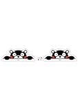 Kumamon - Kumamon Bend Over Reflective Face Changing Car Sticker