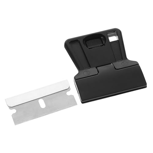ROMISBABA Herramienta Raspadora Metálica Resistente para Limpieza de Vidrios y Eliminación de Películas Automotrices Diseño Ergonómico para Uso Fácil y Multifuncional Superficies Variadas