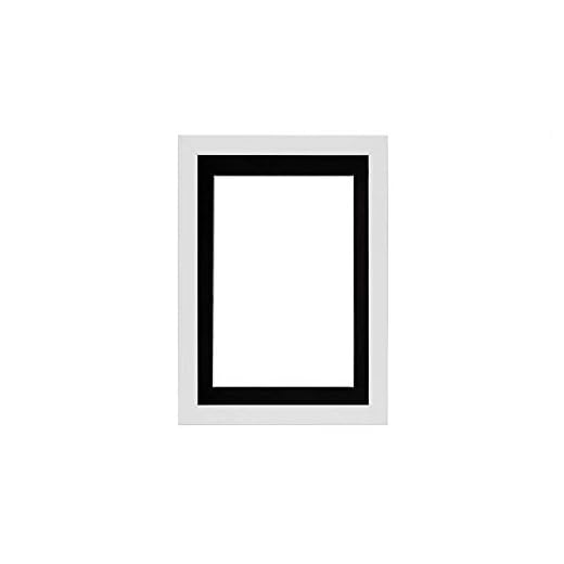 7 x 7 för 12,7 x 15,7 cm – vit ram med svart Bespoke montering – Instagram kvadrat regnbåge premium trä räckvidd foto/bild-/affischram – med plexiglas