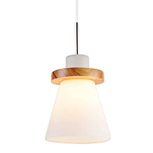 Lámpara de cristal de madera nórdica triple WQHPLMD iluminación barra de restaurante