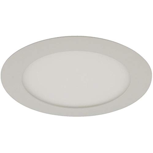 6 Inch Round Led by Liteline – Slim Profile Dimmable Recessed Downlight – General Application Fixture – 12-Watt LED Module – Silicone Gasket for Wet Location – PMMA Diffuser Lens (3000K, White)