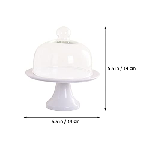 image for Cabilock 1 Set Cake Stand and Serving Plate Platter with Dome Cover Us