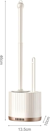 Image of HomeCloud Wall Mounted Silicone Toilet Brush | Soft Bristle Bathroom Cleaning Brush with Holder | Modern Japanese Design | Quick-Drying & Hygienic (White)