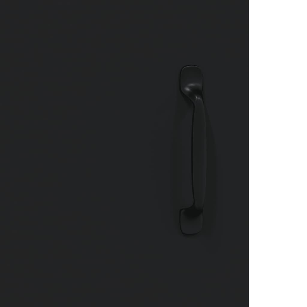 vidaXL Aparador de Madera de ingeniería Negro 69,5x34x90 cm