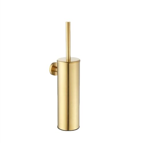 Juego de toallero y soporte para papel higiénico de acero inoxidable dorado cepillado con gancho y cepillo, accesorios modernos de decoración de baño