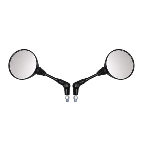 Espejos retrovisores de moto 10mm redondos y plegables para manillar universal