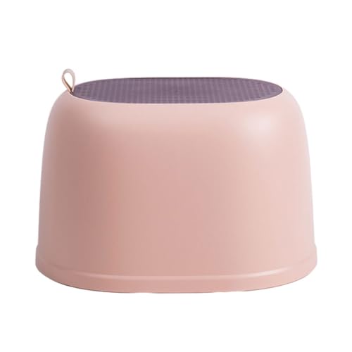 LIXSAZSE Banco pequeño para niños con Estilo - Adición a Cualquier habitación Taburete Antideslizante de baño de PP Taburete Antideslizante portátil, Rosa