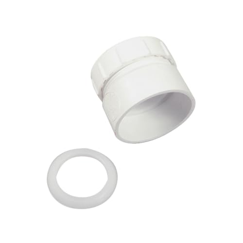Danco 94041 1-1/2" Trap Adapter, Slip-Joint, PVC, White