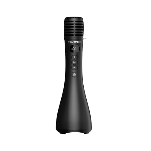 TAKSTAR 15W Bluetooth Microphone with Speaker, DA10 II Wireless Handheld Mic with LED Display, 4 Modes, Noise Canceling, Portable PA System for Teaching Singing Speaking Karaoke Wedding