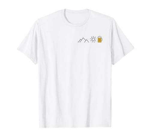 BERGE SONNE BIER X Bergsteiger Wanderer Lecker Bierchen Bier T-Shirt