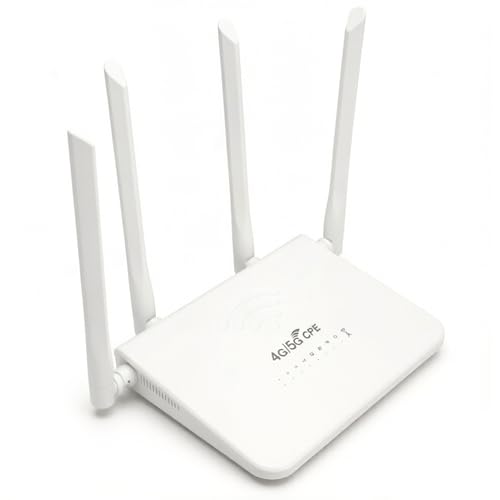 LICAEVEY Unlocked 4G LTE Wireless Router with SIM Card Slot - 300Mbps WiFi Hotspot for Asia, 4X 5dBi Antennas, Mobile Hotspot for 20 Devices (CPE R103) (US Plugs)