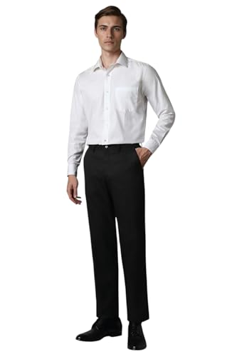 Image of Louis Philippe Men's Regular Fit Mid Rise Pants