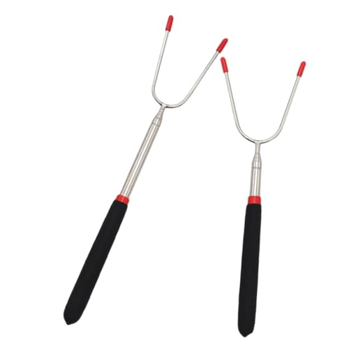 SUPVOX Bbq Utensils Set 2 Pcs Meat Forks Roasting Sticks for Grilling Accessories