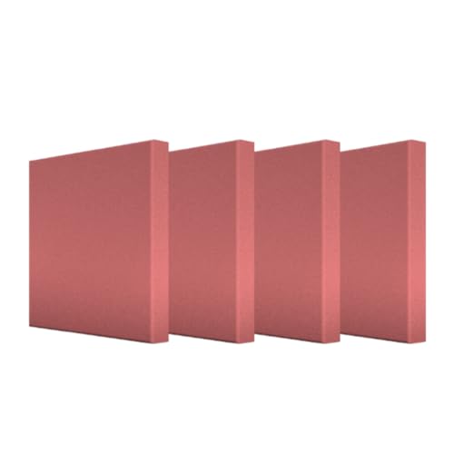 Image of Timber Acoustics Panels, Roxul Rockwool Sound Absorption Panels, 2' x 2' x 3 inch. NRC=0.90 [SET OF 4] (red)