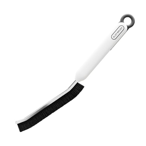 Doiyislem Cepillo para juntas - Cepillo limpiador de ranuras, fregado multifuncional con mango largo y eliminador de polvo para suelos de cocina, grietas de ventanas e inodoros