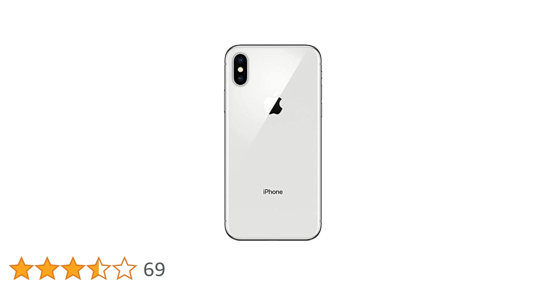 Apple iPhone X, GSM Unlocked 5.8in, 256 GB - Silver (Renewed