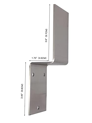 OBOLTS Drop Open Bar Security Door Lock Bracket Brackets Fits 2x4 Boards 2 x 4 Lumber 2.4" Wide (1 Pair 2 Pieces with Screw)