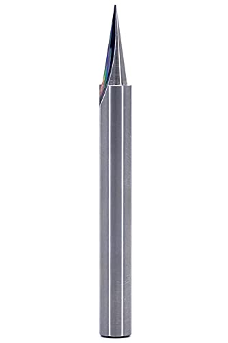 Image of YONICO Router Carving Bits CNC Engraving Solid Carbide V Groove 18 Degree Zero Point 1 /4-Inch Shank 14104q