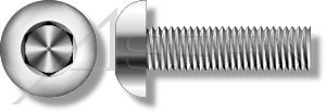 (35 pcs) M6-1.0 X 25mm, ISO 7380-1, Button Head Socket Cap Screws, Metric, Hex Socket Drive, AISI 304 Stainless Steel (18-8)