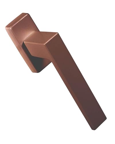 Gedotec Aluminium Window Handle Copper Olive on Oval Rosette | 1 pc Tilt and Turn Louvre Olive Without Lock Cylinder | Push 1317 | Window Fitting for Windows